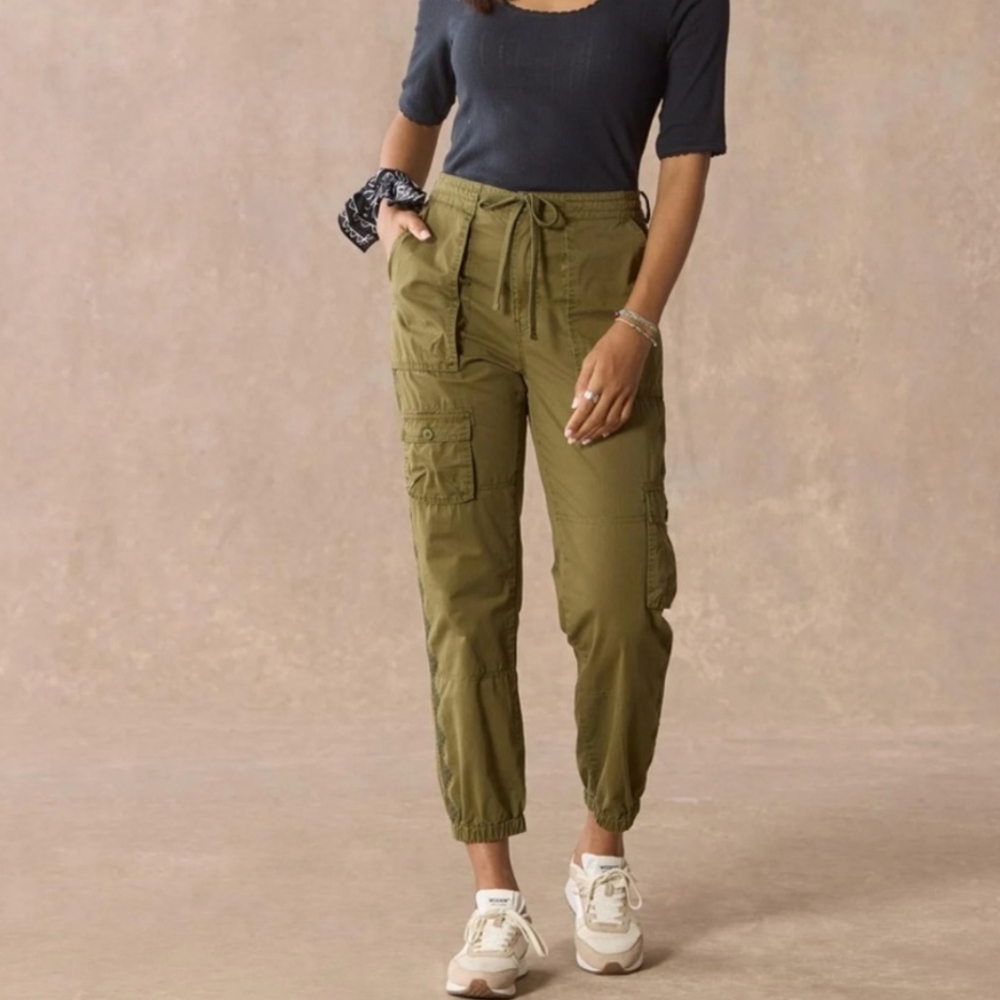 SUNDANCE Pants Womens Army Green Geostitch Joggers Pants, Size 2